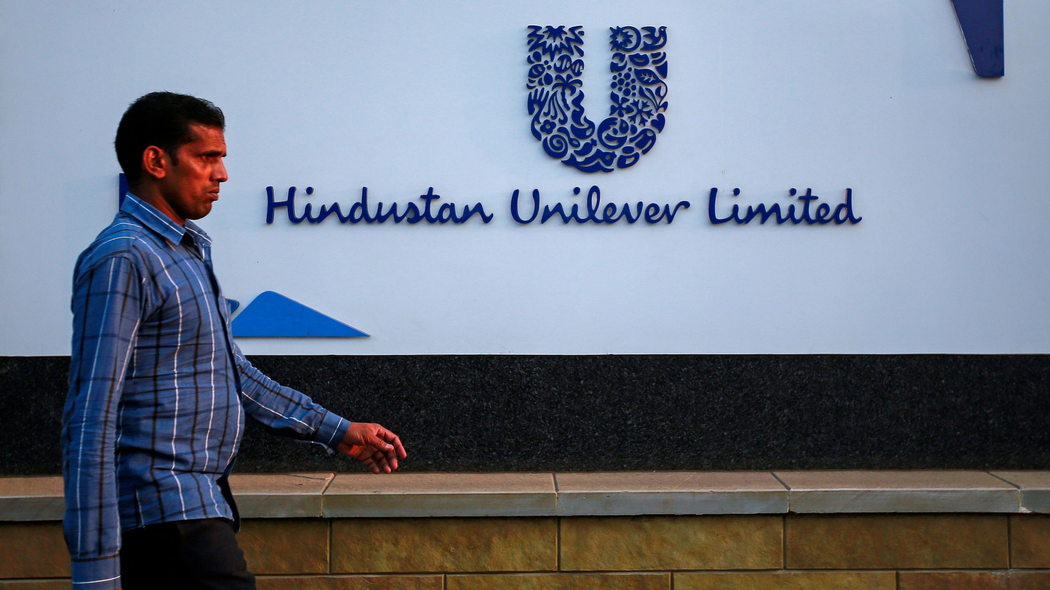 <div class="paragraphs"><p>A pedestrian walks past the Hindustan Unilever Limited (HUL) headquarters in Mumbai.</p></div>